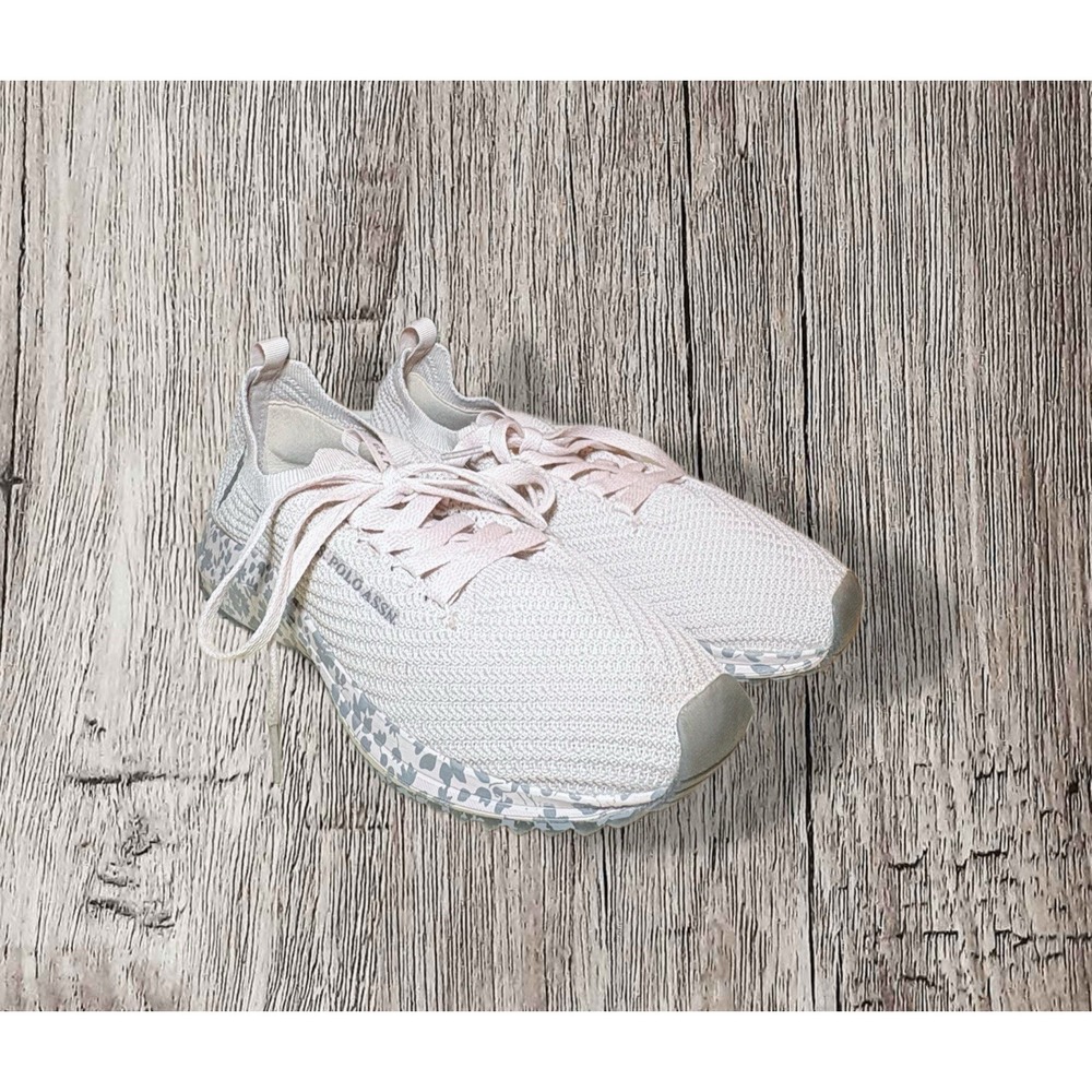 U.S.Polo Assn. Women's Lightweight Slip-On Sneaker Baby Pink Gray 7W
